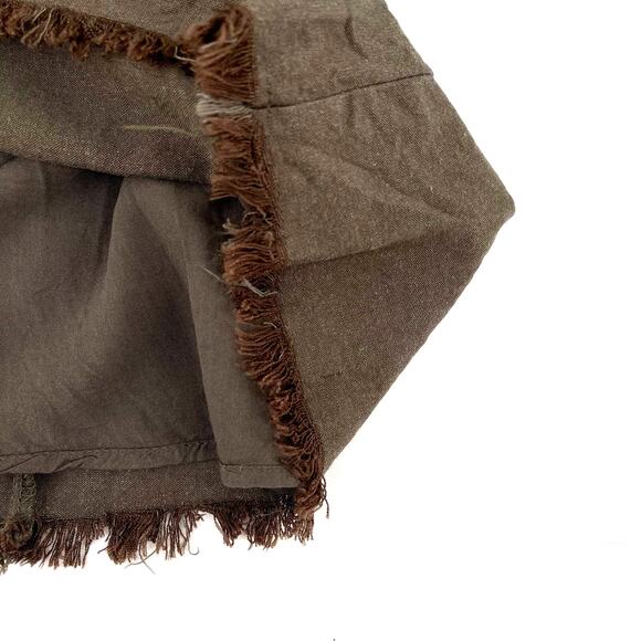 Lulus Olive Drab Frayed Hem Spaghetti Strap Tunic Tank Shirt Size XS - Picture 4 of 5